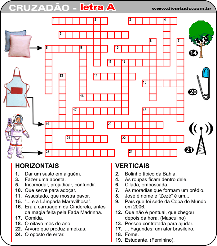 Cruzadão para Imprimir - Divertudo